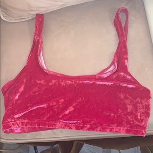 ON HOLD- velvet L bikini top like new never wo…